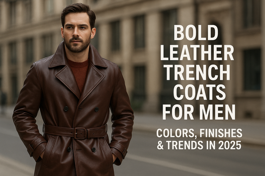Bold Leather Trench Coats for Men: Colors, Finishes & Trends in 2025