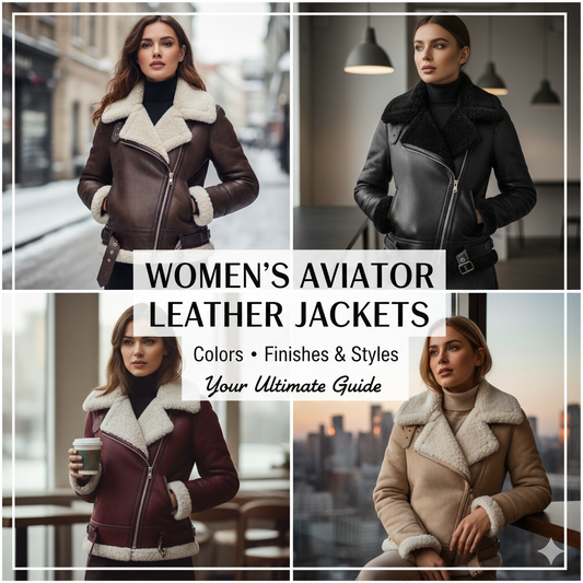 Guide to Women’s Aviator Leather Jackets: Colors, Finishes & Styles