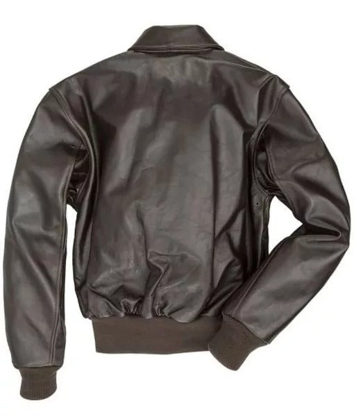 Joe Biden Men’s Brown A2 Leather Flight Bomber Jacket