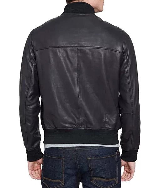 Men’s Classic A-1 Flight Suede Leather Bomber Jacket