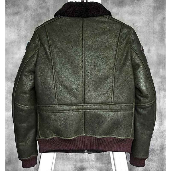 Men’s Aviator B3 RAF Shearling Sheepskin Pilot Leather Jacket