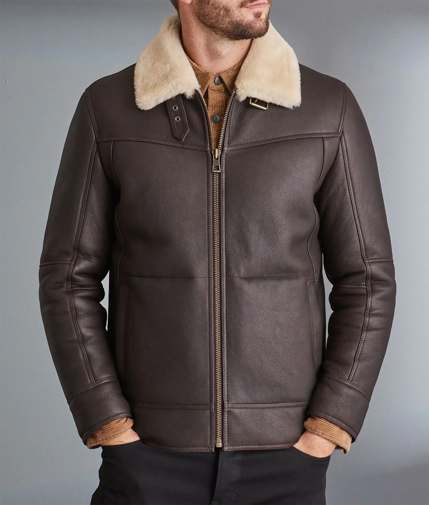 Men’s Miller Brown Leather Café Racer Jacket