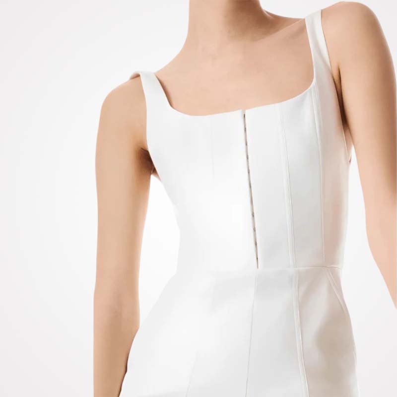 New Womens Classy Leather Jumpsuit In White Glory Store US