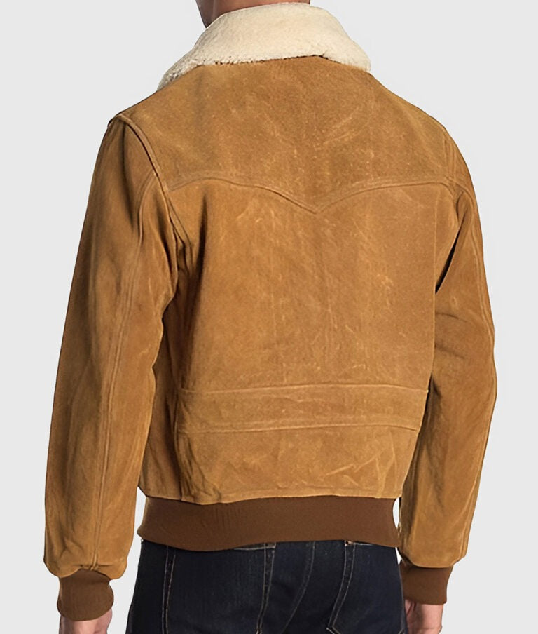 Louis Men’s Brown G-1 Suede Bomber Jacket