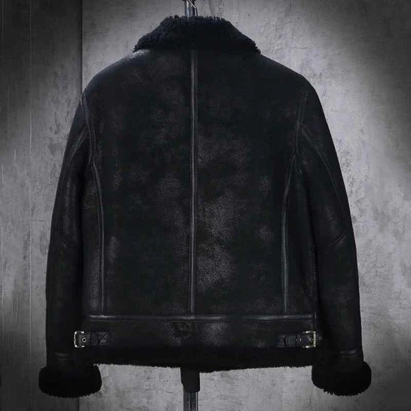 Men’s B3 Bomber Shearling Sheepskin Leather Aviator Jacket