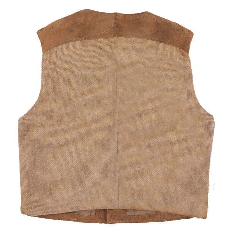 Distressed Brown Western Vest