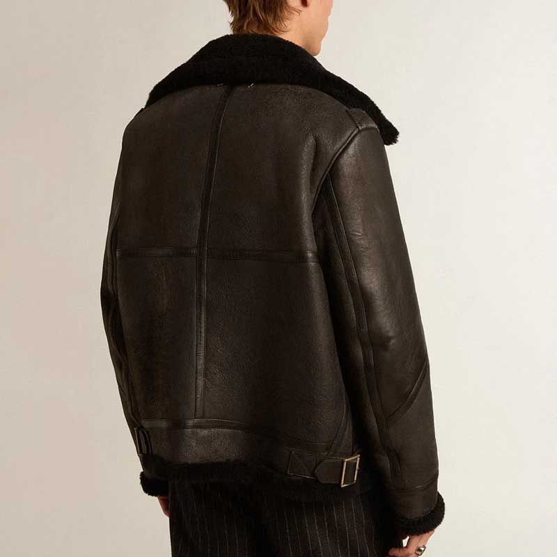 Men’s B3 Shearling Leather Bomber Flight Jacket