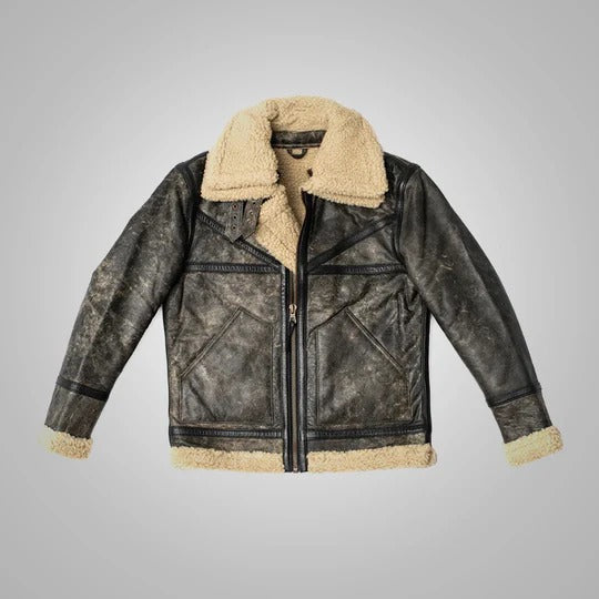 Men’s Sheepskin Leather Sherpa Jacket