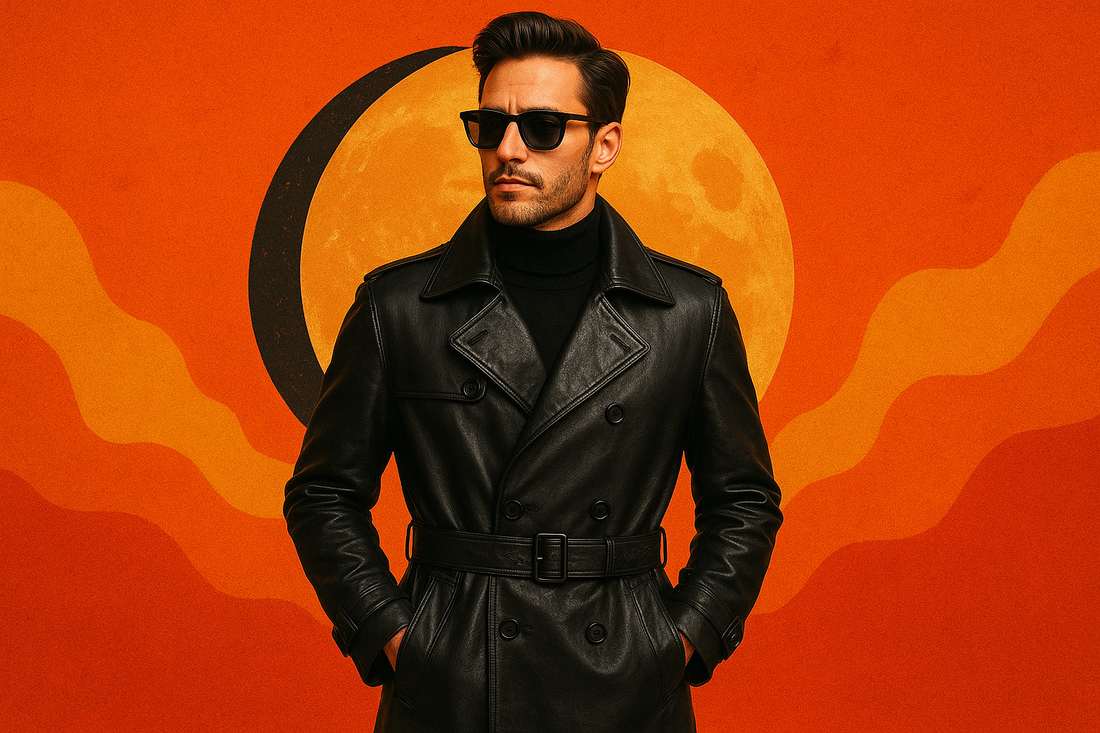How Celebrities & Influencers Are Elevating the Men’s Leather Trench Coat Trend