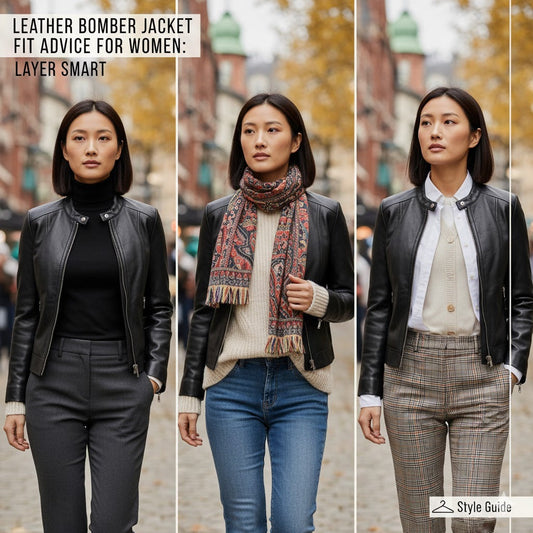 Leather Bomber Jacket Fit Advice for Women: Layer Smart