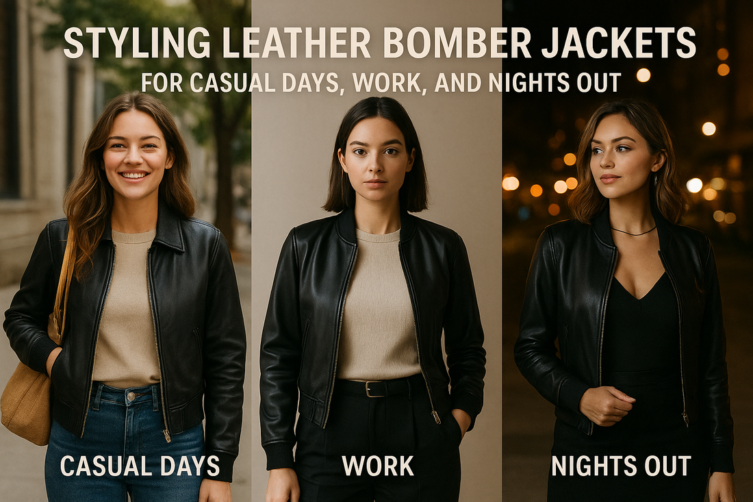 Styling Leather Bomber Jackets for Casual Days, Work, and Nights Out