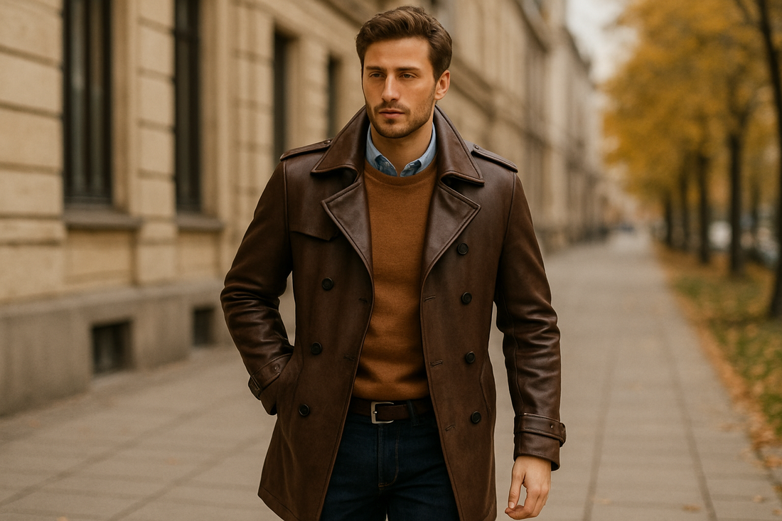 Styling Men’s Leather Trench Coats: Layering with Leather Trench Coats