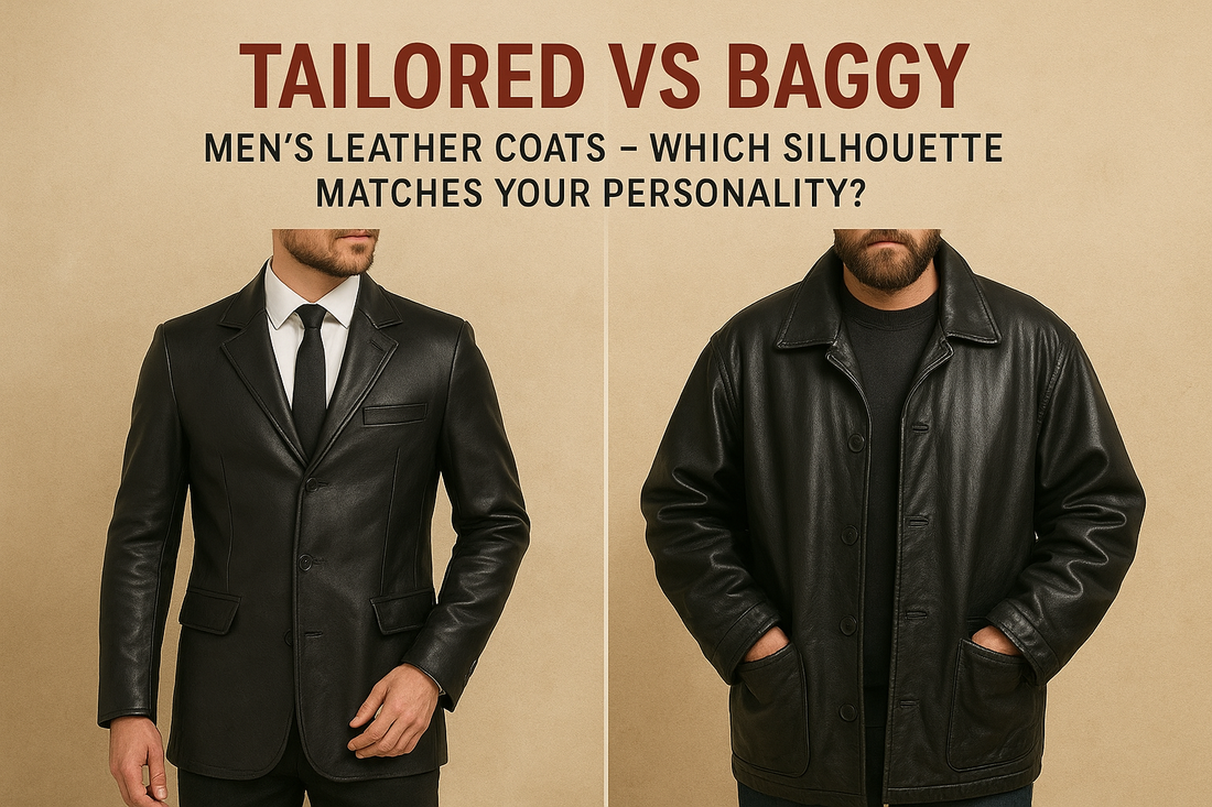 Tailored vs Baggy Men’s Leather Coats – Which Silhouette Matches Your Personality?