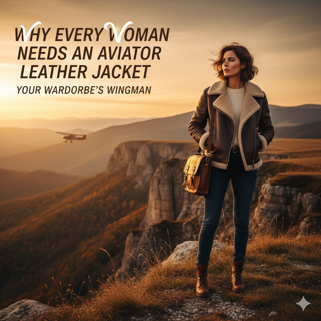 Why Every Woman Needs an Aviator Leather Jacket in Her Wardrobe