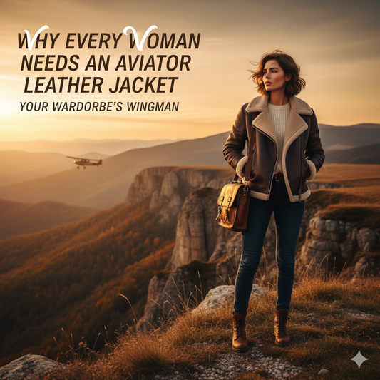 Why Every Woman Needs an Aviator Leather Jacket in Her Wardrobe