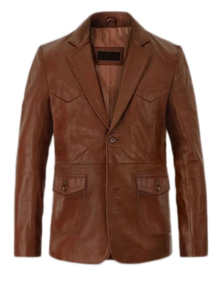 Men's Leather Blazer