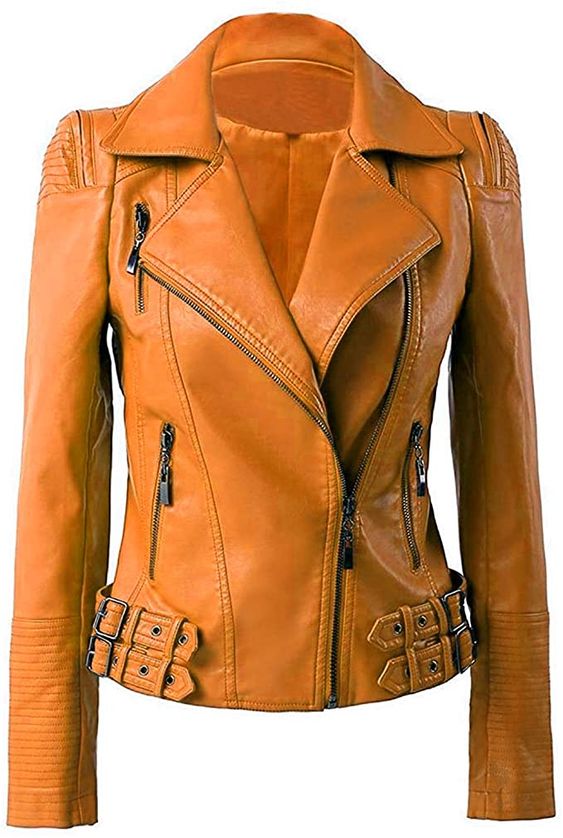 Women's Biker Leather Blazer