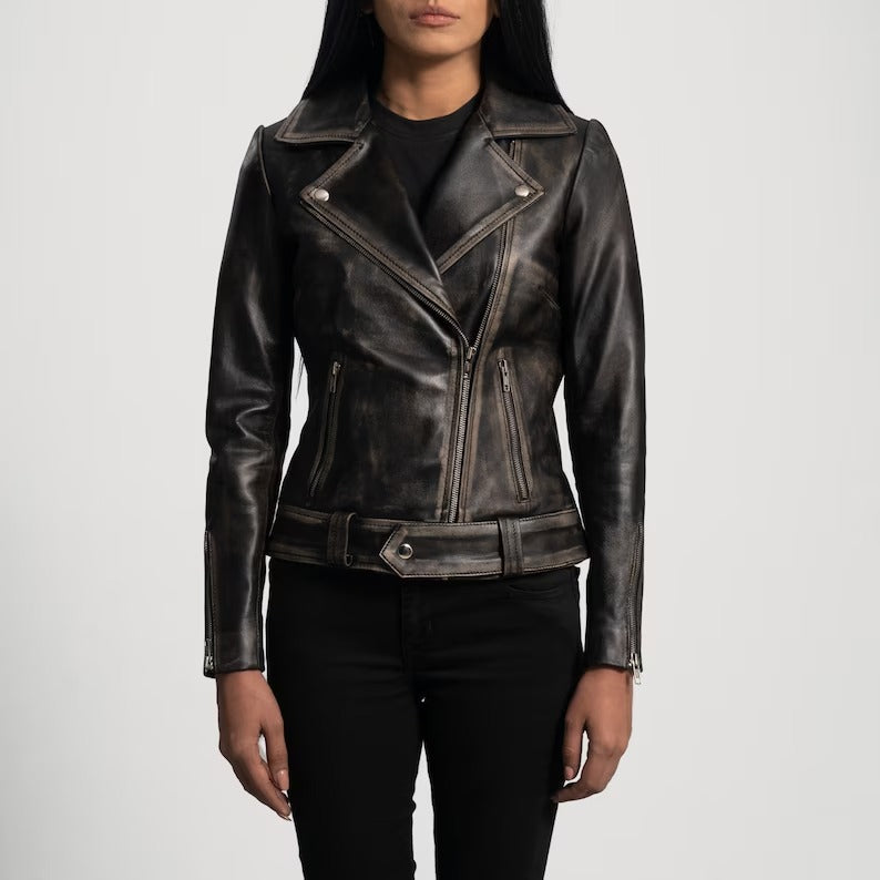 UrbanRider Classic Leather Biker Jacket