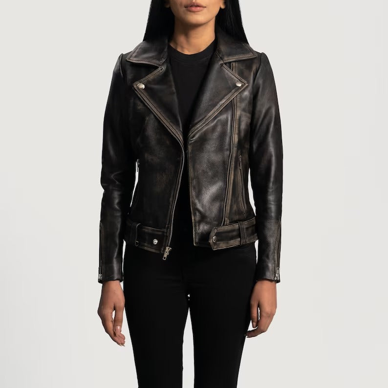 UrbanRider Classic Leather Biker Jacket