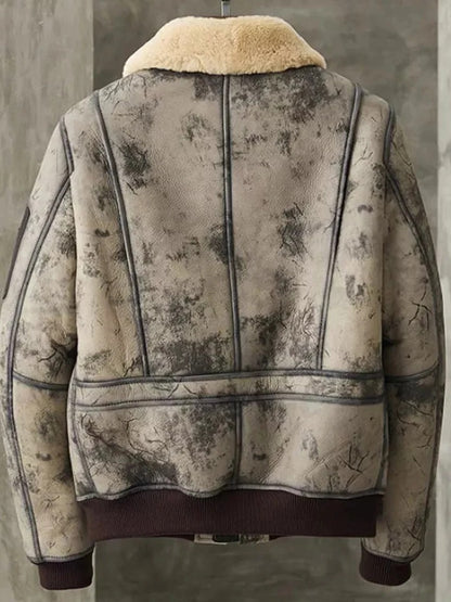 Men's B3 Flight Aviator Shearling Bomber Jacket - Premium 2023