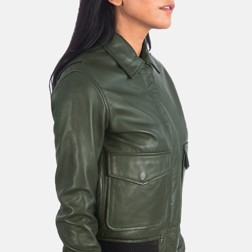 Westa A-2 Brown Leather Bomber Jacket