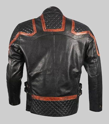 101 Men’s Vintage Distressed Real Leather Motor Biker Jacket