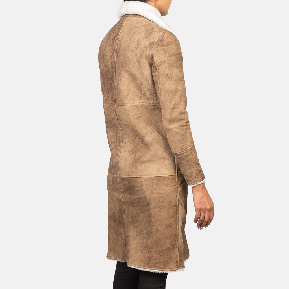 Shearling Brown Leather Coat