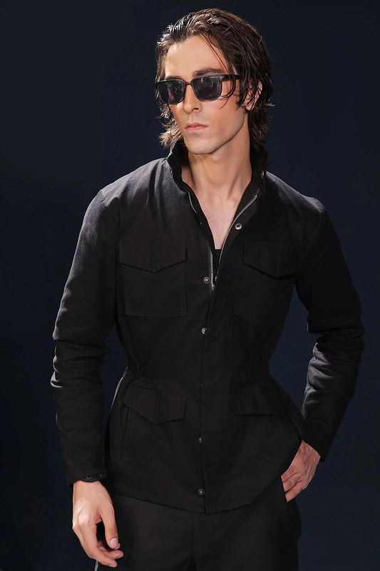 Men’s Black Tactical Field Jacket