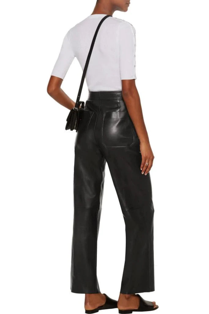 Women's Real Lambskin Leather Skinny Pant