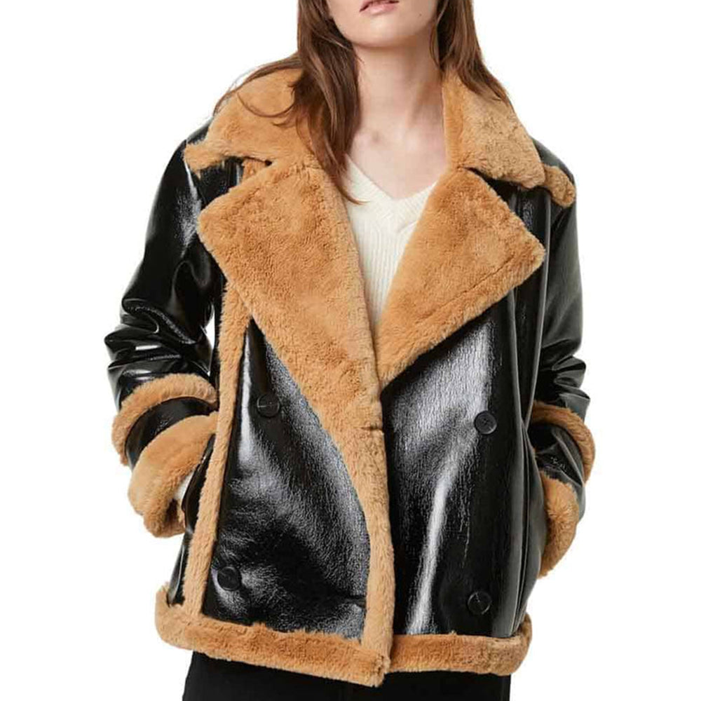 Women’s Trimmed Fur & Real Leather Jacket