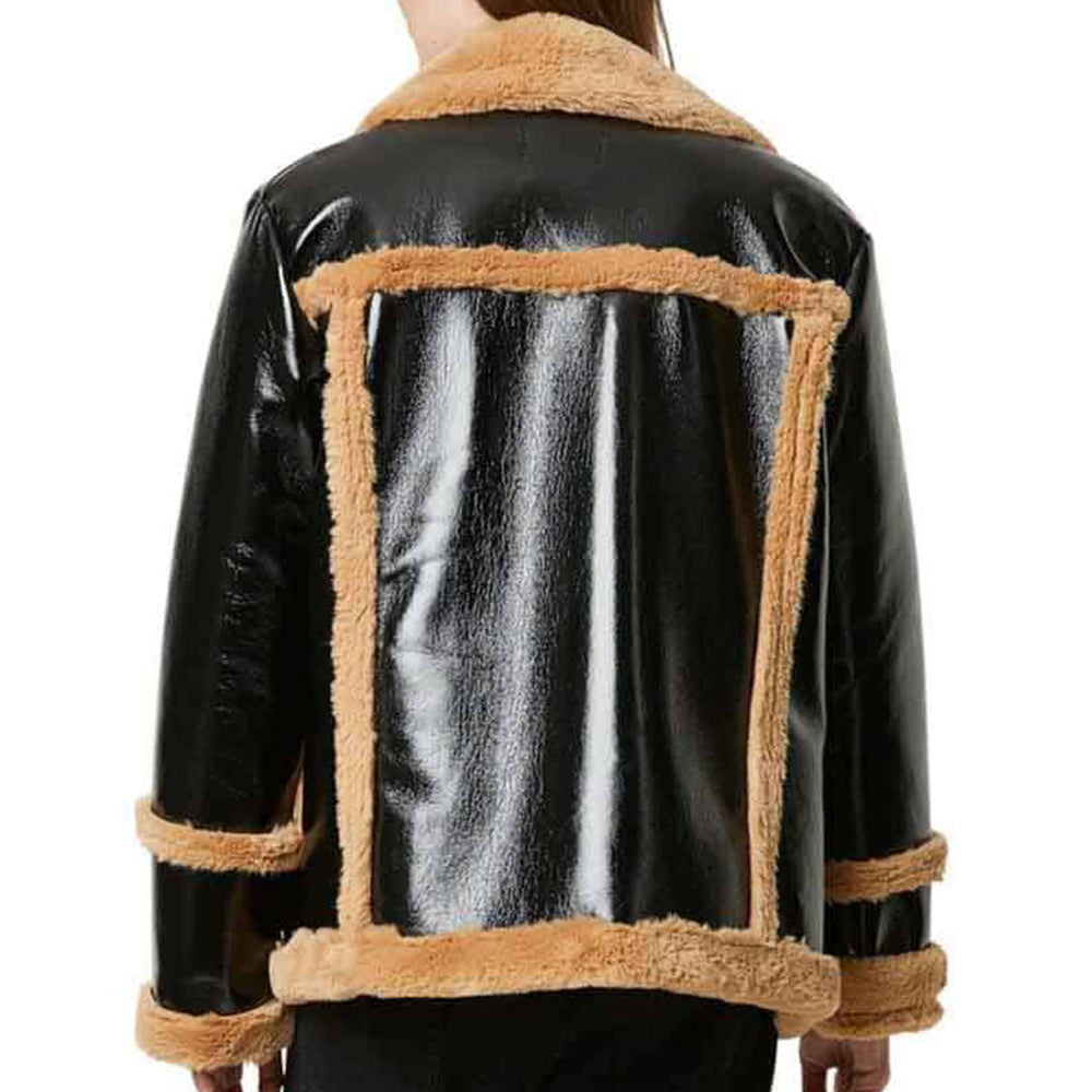 Women’s Trimmed Fur & Real Leather Jacket