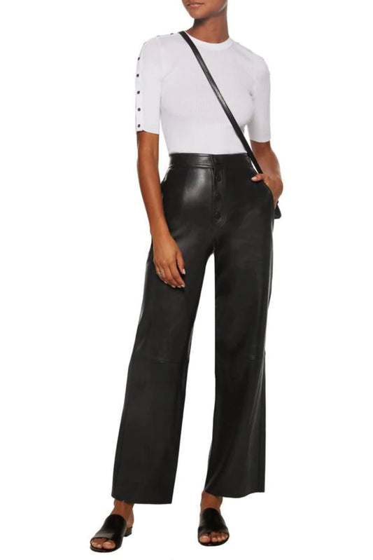 Women's Real Lambskin Leather Skinny Pant