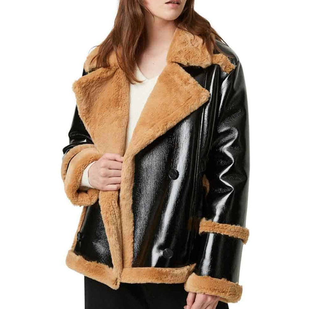 Women’s Trimmed Fur & Real Leather Jacket