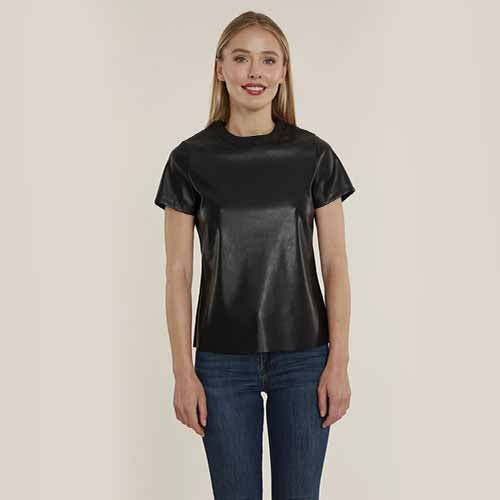 Faux Leather Shirt