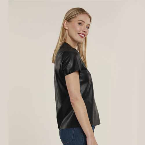 Faux Leather Shirt