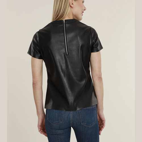 Faux Leather Shirt