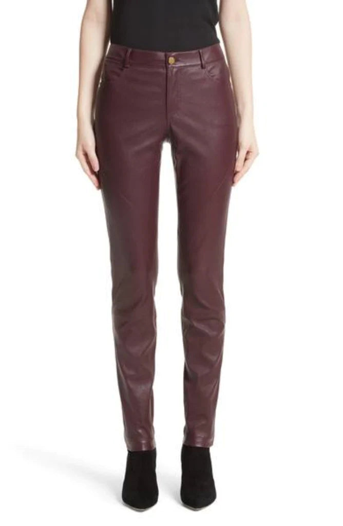 Leathers Women's Real Lambskin Leather Pant WP105