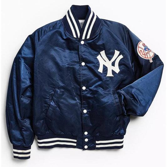 90s New York Yankees Satin Bomber Jacket