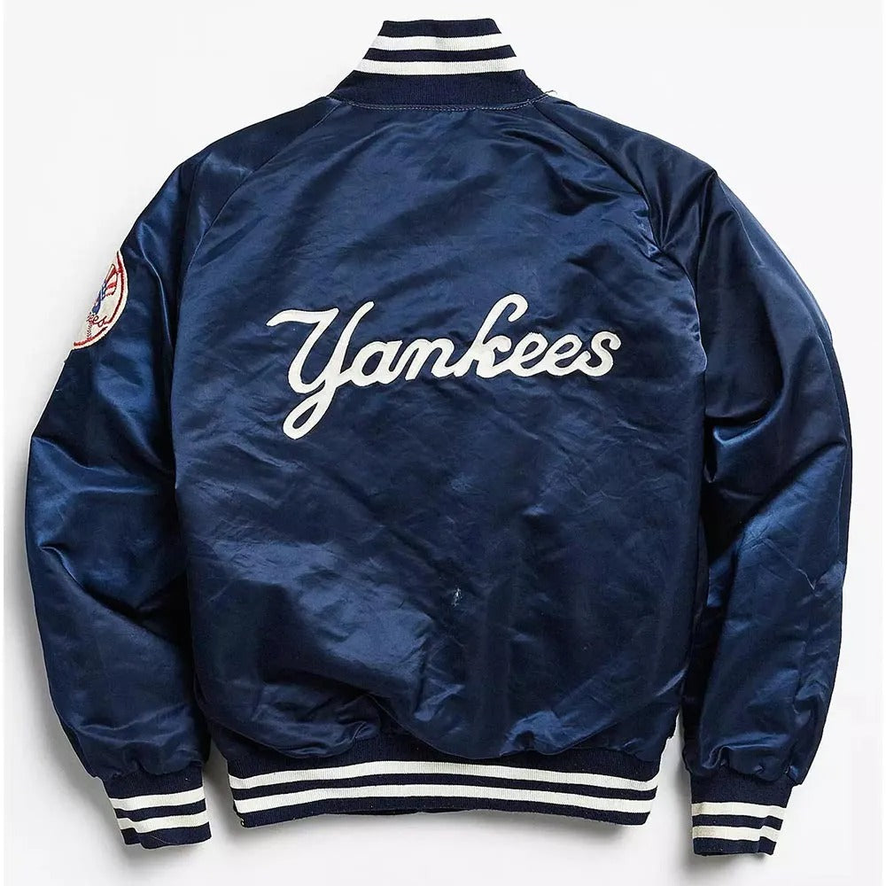 90s New York Yankees Satin Bomber Jacket
