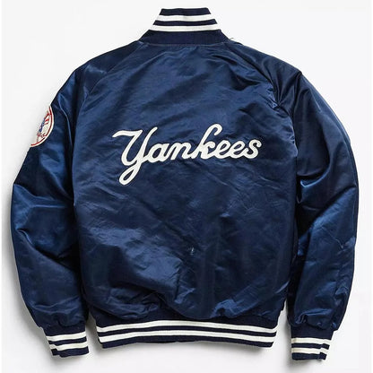 90s New York Yankees Satin Bomber Jacket