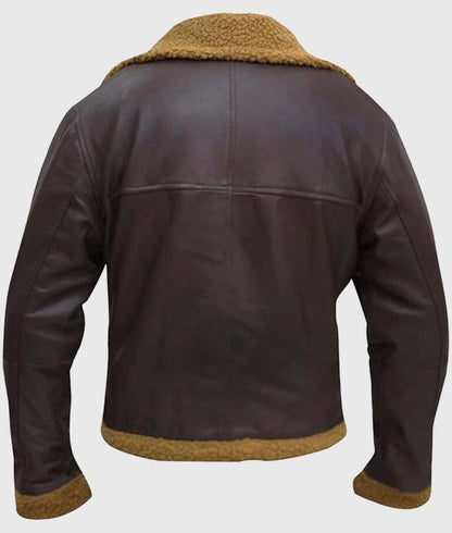 Bart Men's B-3 Shearling Brown Leather Aviator Jacket