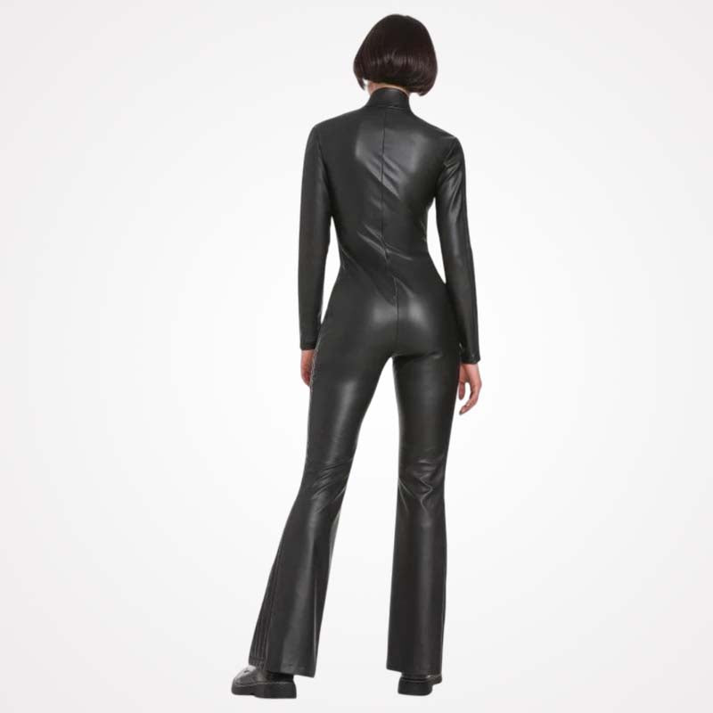 Best Womens Classy Leather Jumpsuit In Black Glory Store US