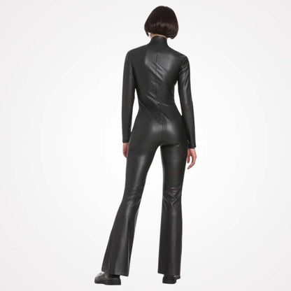Best Womens Classy Leather Jumpsuit In Black Glory Store US