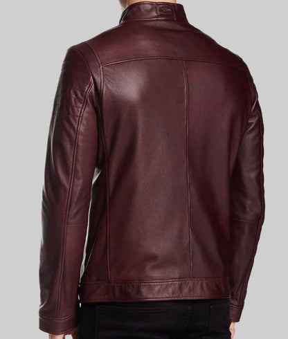 Blinky Men’s Black Real Leather Classic Biker Jacket