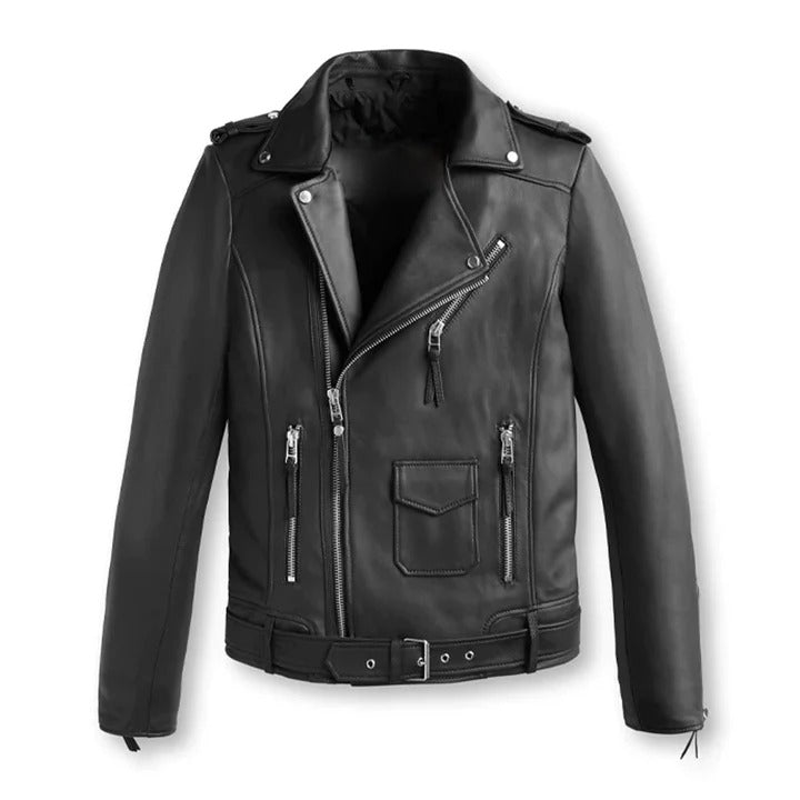 Classic Biker Leather Jacket