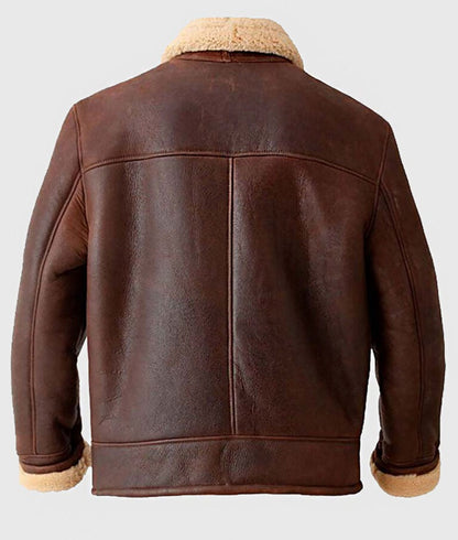 Andrews Men’s Brown Classic Leather Bomber Jacket