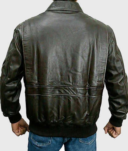 Loco Men’s Choco Brown A-2 Flight Bomber Leather Jacket