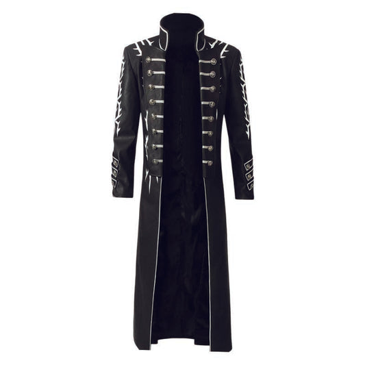 Devil May Cry 5 Vergil Black Trench Leather Coat