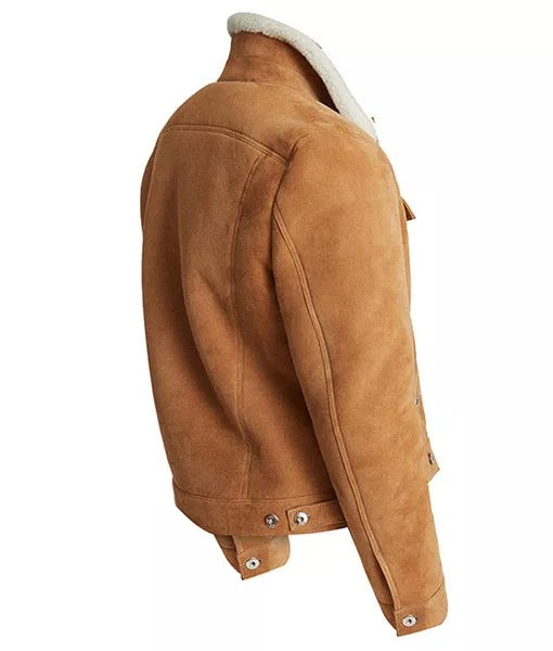 Donovon Men’s Sherpa Lined Denim Trucker Jacket