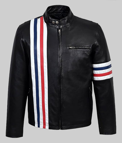 Bjorn Men’s Black Real Leather Biker Jacket